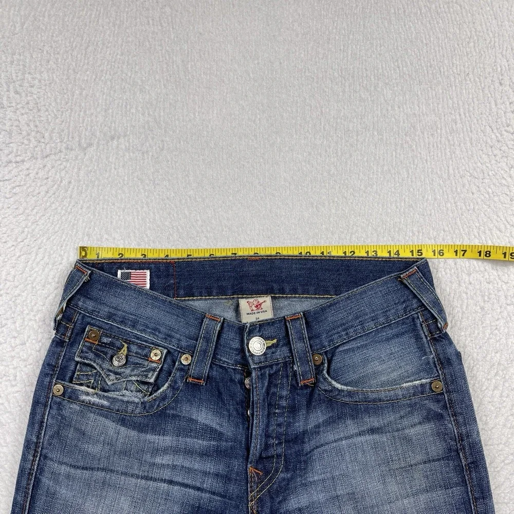 True Religion Jeans Mens 31x26‎ Blue Denim Zach Button Fly Vintage Y2K Pants